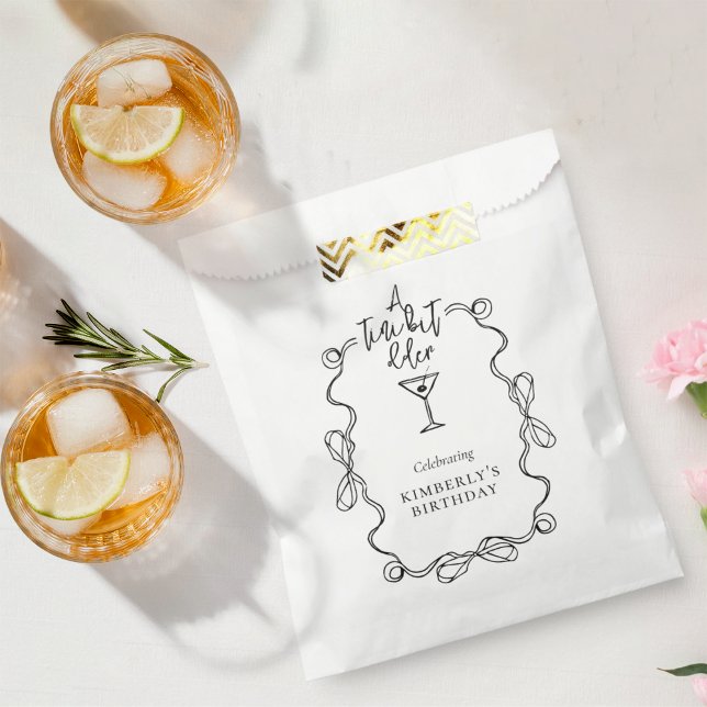 Eine etwas ältere Black Wavy Border Birthday Party Geschenktütchen (Von Creator hochgeladen)