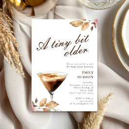 Eine etwas ältere Espresso Martini Geburtstagspart Einladung