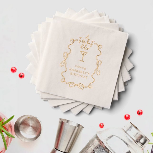 Eine etwas ältere weiße Grenzpartei Servietten Mit Folie (Von Creator hochgeladen)