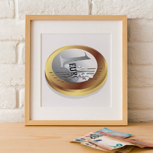Eine-Euro-Münzposter Poster