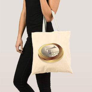 Eine Euro-Münztasche Tragetasche