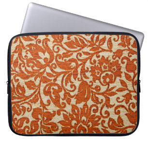 Eine exotische braune Farbe javanesische Blumenmus Laptopschutzhülle
