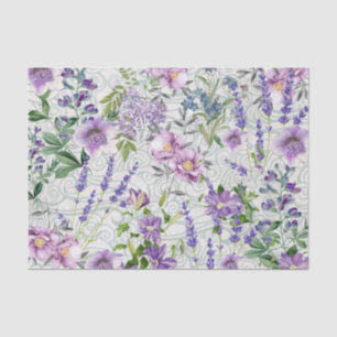 Eine Explosion von Wildblumen - die Lila Ausgabe Seidenpapier