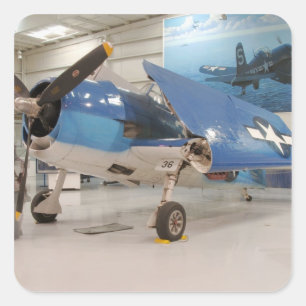 Eine F-6F Hellcat-Kampfflugzeug aus dem Zweiten We Quadratischer Aufkleber