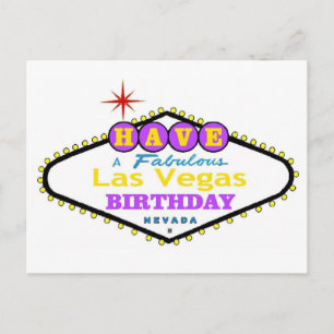 Eine fabelhafte Las Vegas Geburtstagskarte Postkarte