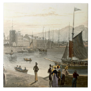 Eine Fähre, die bei Leith, von 'einer Reise um G Fliese