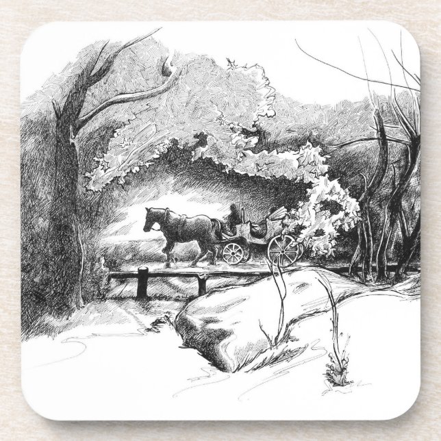 Eine Fahrt durch Central- Parkkorken-Untersetzer Untersetzer (Vorderseite)