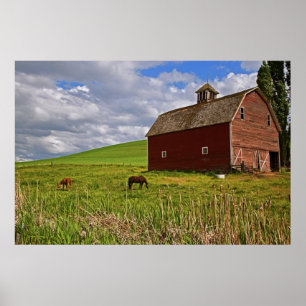 Eine Fahrt durch das Bauernhofland von Palouse 3 Poster