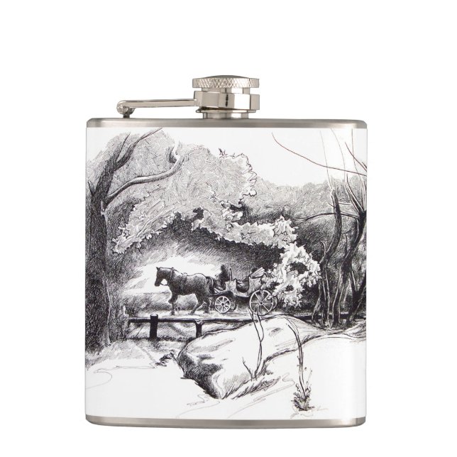 Eine Fahrt durch die Flasche Central Park Flachmann (Vorderseite)