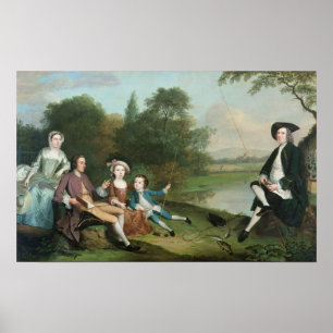 Eine Familie der Angler, 1749 Poster