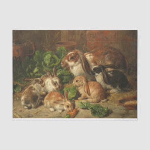 Eine Familie von Kaninchen von Alfred Richardson B Seidenpapier