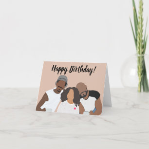 Eine Familie zum Geburtstag Dankeskarte