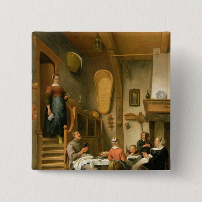 Eine Familien-Sprichwort-Anmut Button (Vorderseite)
