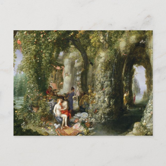 Eine fantastische Höhle mit Odysseus und Calypso Postkarte (Vorderseite)