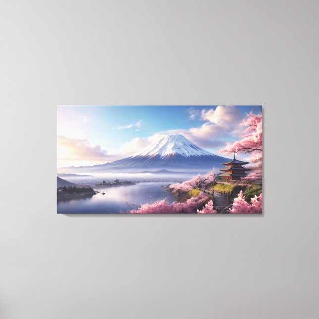 Eine fantastische Ölmalerei auf dem Fuji Leinwanddruck (Vorderseite)