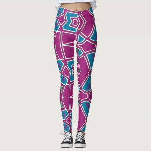 Eine farbenfrohe abstrakte "Ratti_Creative_Arts"-L Leggings