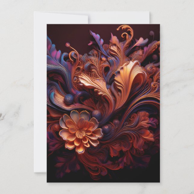 Eine farbenfrohe Blume Einladung (Vorderseite)