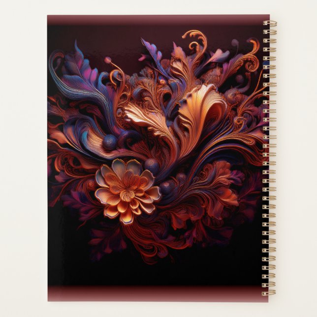 Eine farbenfrohe Blume Planer (Rückseite)