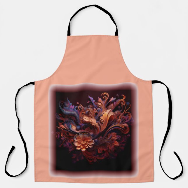 Eine farbenfrohe Blume Schürze (Vorderseite)