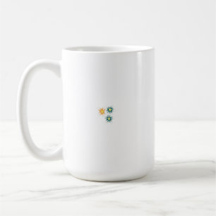 Eine farbenfrohe Clipkunst einer Wildblume mit det Kaffeetasse