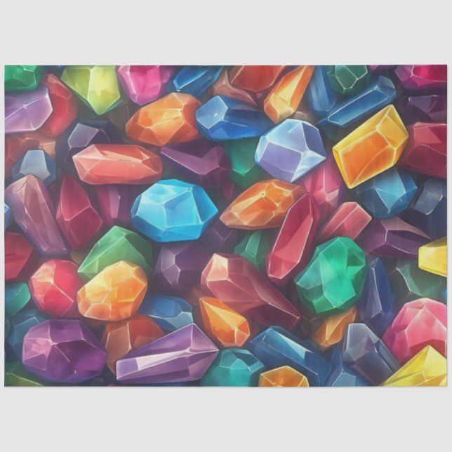 Eine farbenfrohe Gem Serie Design 5 Seidenpapier (Vorderseite)