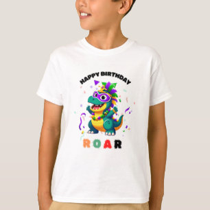 Eine farbenfrohe Karte mit einem Cartoon-Drachen-T T-Shirt
