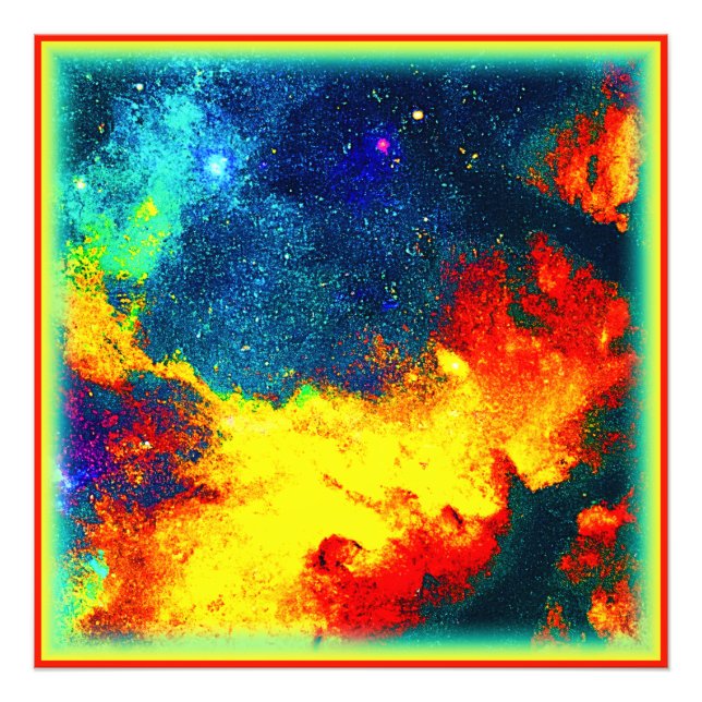 Eine farbenfrohe Reise durch das Universum. Jetzt  Fotodruck (Vorne)