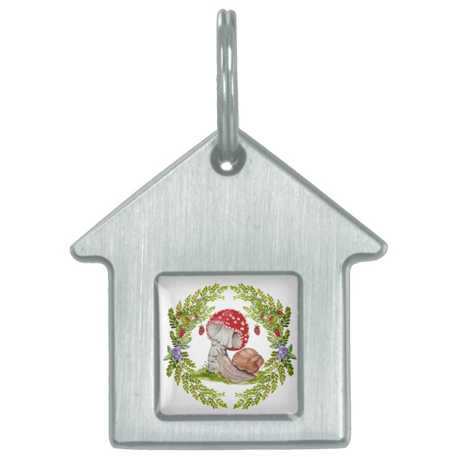 Eine farbenfrohe Waldfliege und eine Schnecke Tiermarke (Vorderseite)