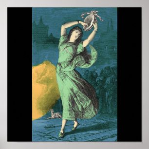 Eine Farbillustration von Esmeralda Poster