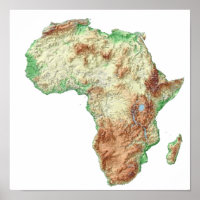 Eine farbkodierte Karte Afrikas mit seinen Ländern