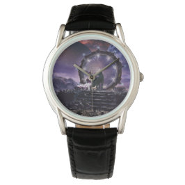 Eine Fee und ein dunkler Wolf Armbanduhr
