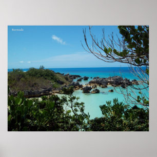 Eine felsige Bermuda Cove Poster