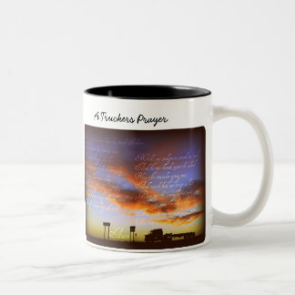 Eine Fernlastfahrer-Gebets-Tasse Zweifarbige Tasse