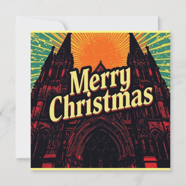 eine flache gothische Weihnachtskarte Karte (Vorderseite)