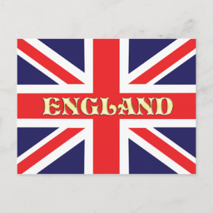 Eine Flagge der Union mit England darüber Postkarte