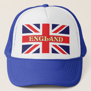 Eine Flagge der Union mit England darüber Truckerkappe