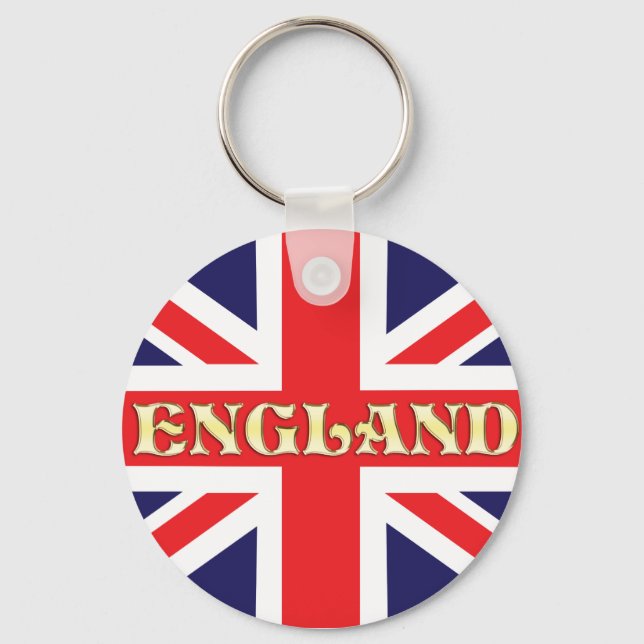Eine Flagge der Union mit England geschrieben ac Schlüsselanhänger (Vorderseite)