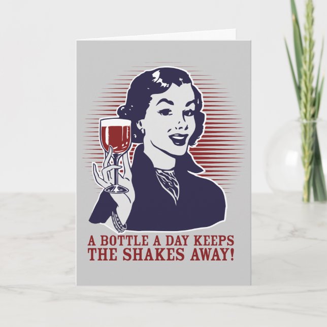 Eine Flasche eine TagPersonalizable Karte (Vorderseite)