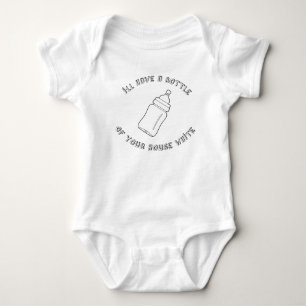 Eine Flasche Ihres Hausweiß - lustiger Babyentwur Baby Strampler