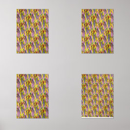 Eine flauschig graue Katze mit grünen Augen sitzt Bilderwand Sets