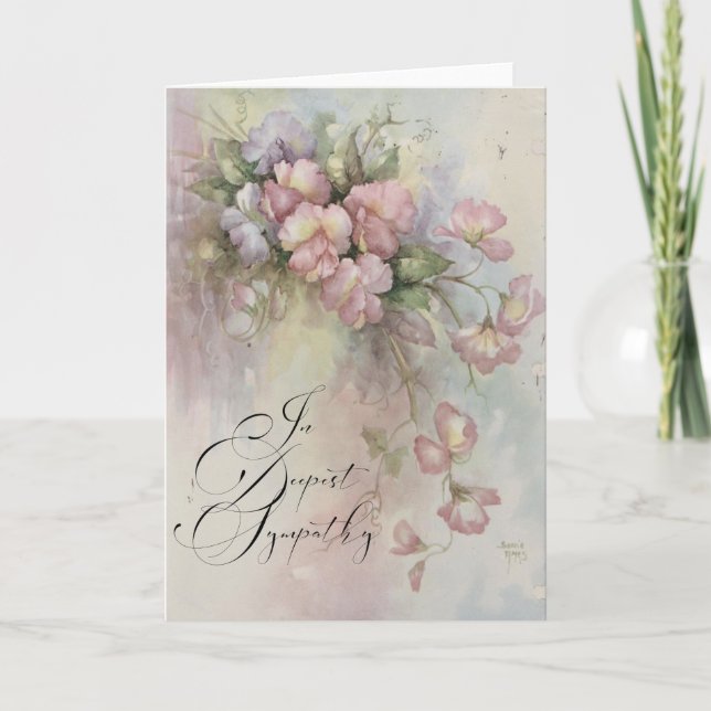 Eine florale Sympathiekarte Karte (Vorderseite)