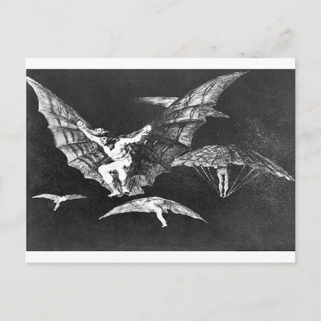 Eine Flugweise von Francisco Goya Postkarte (Vorderseite)