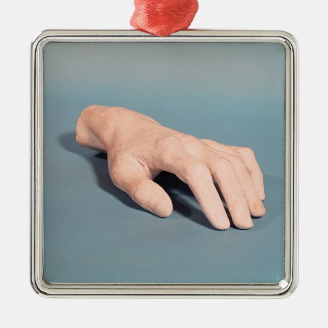 Eine Form der Hand von Frederic Chopin Silbernes Ornament (Vorne)