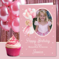 Eine Foto-Blondine-Prinzessin und Luftballons Gebu