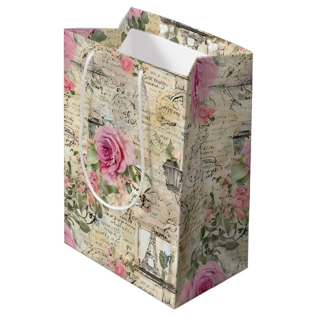 Eine französische Design-Serie 1 Mittlere Geschenktüte (Rückseite Schrägansicht)