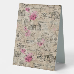Eine französische Design-Serie 24 Tischaufsteller