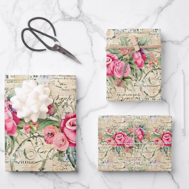 Eine französische Design-Serie 26 Geschenkpapier Set (Vorderseite)