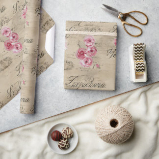 Eine französische Ephemera-Designreihe 20 Geschenkpapier