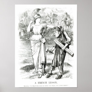 Eine französische Lektion, Cartoon von "Punch" Poster