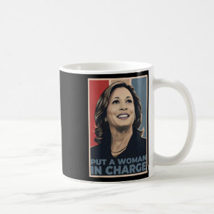 Eine Frau an der Spitze Kamala Harris Frau für Prä Kaffeetasse